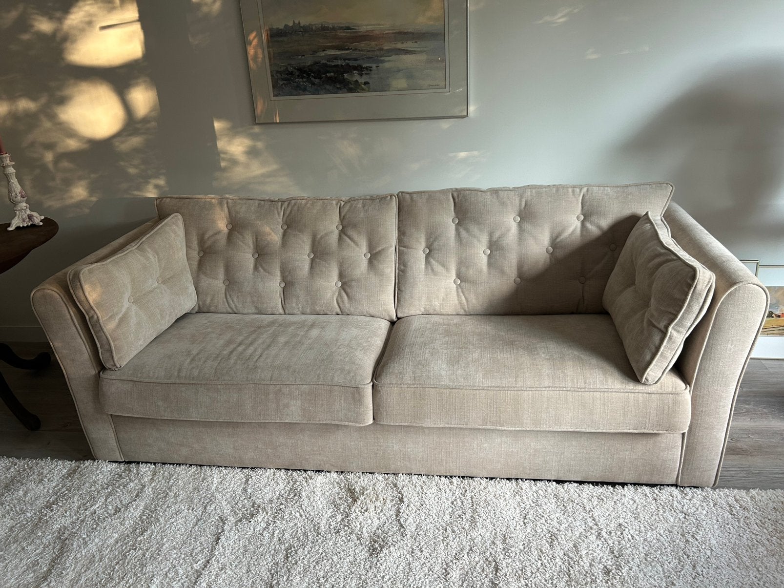 2,5 zits zandkleur bank van Urban Sofa, Ophalen, Zo goed als nieuw, 75 tot 100 cm