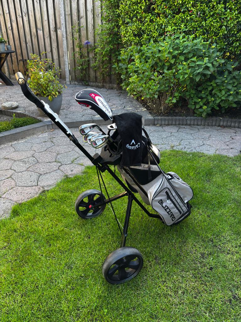 Skymax golfset met tas en trolley, Ophalen, Zo goed als nieuw, Set, Overige merken