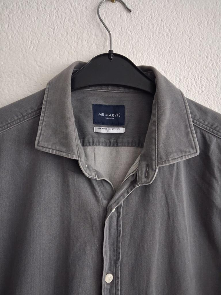 Mr Marvis  Hemd Maat XL, Kleding | Heren, Ophalen of Verzenden, Zo goed als nieuw, Blauw, Halswijdte 43/44 (XL)