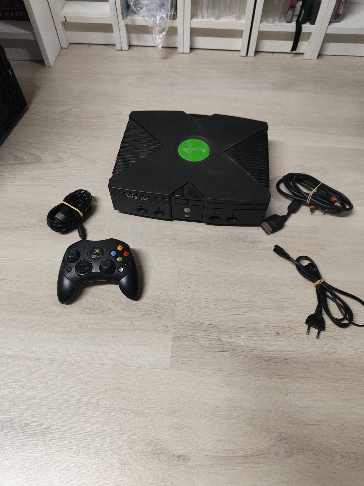 Xbox Classic Console met Controller en Kabels, Spelcomputers en Games, Spelcomputers | Xbox Original, Gebruikt, Ophalen of Verzenden