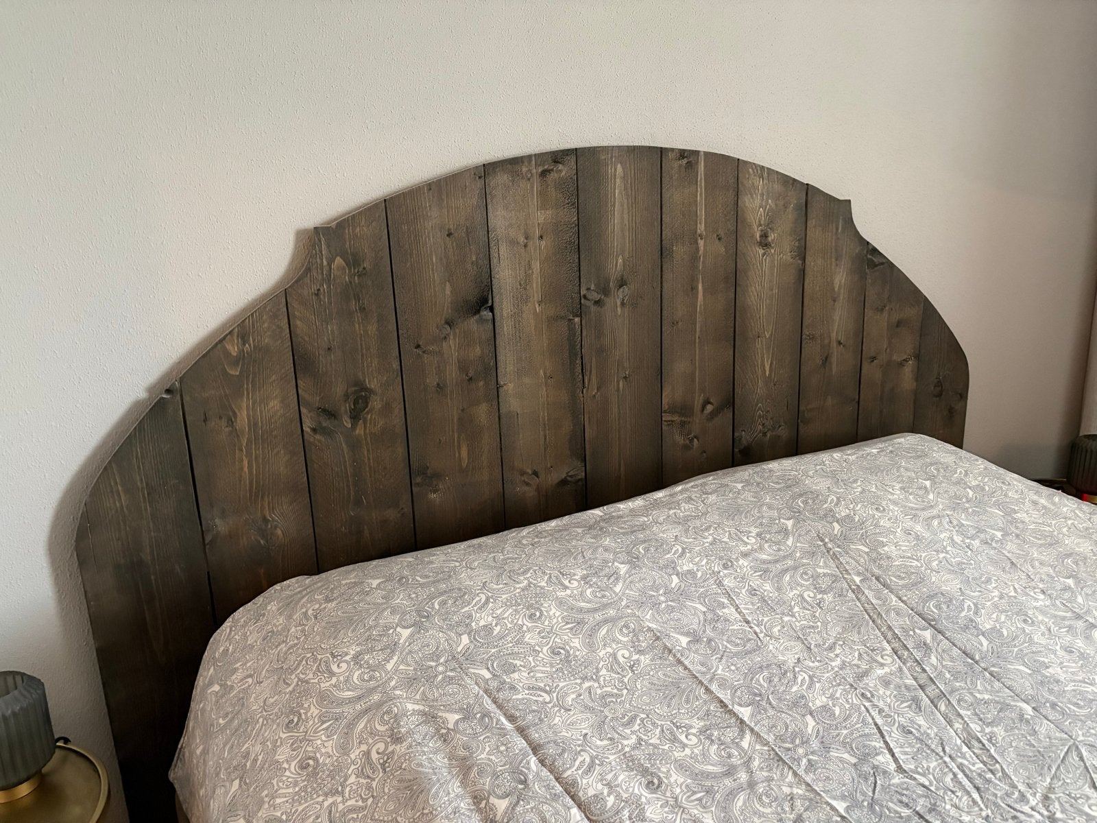 Landelijke Hoofdboord voor Achter Bed - Rustieke Stijl, Ophalen, Gebruikt, Bruin, Tweepersoons