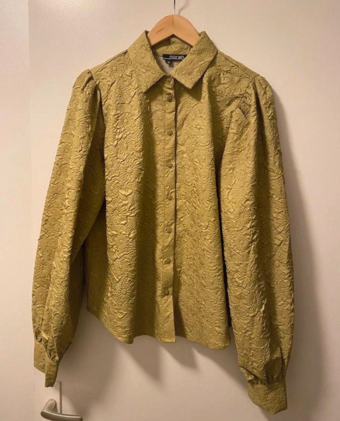 Norah Blouse - groen met textuur, Ophalen of Verzenden, Zo goed als nieuw, Maat 36 (S), Groen