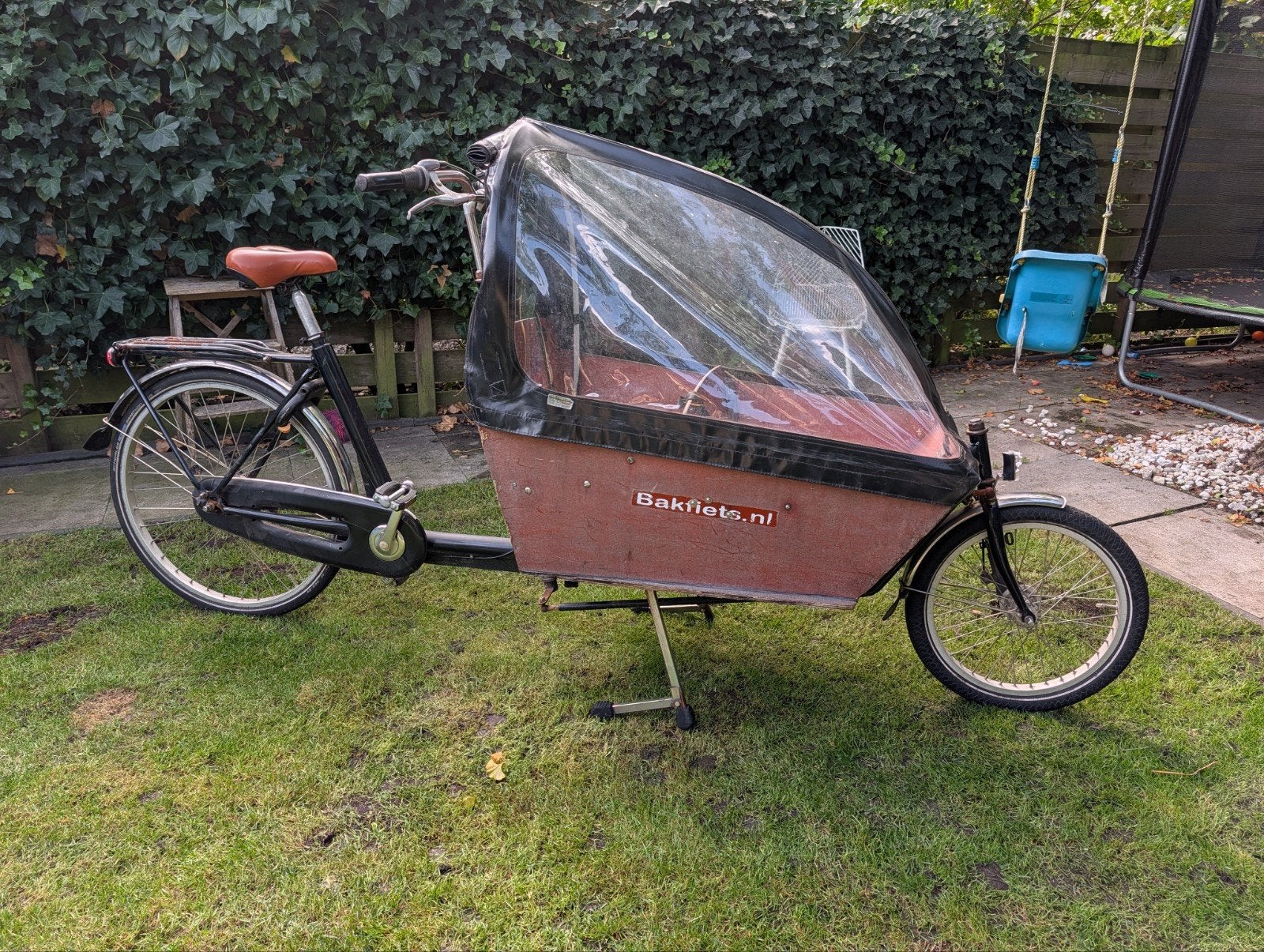 Bakfiets  -inclusief regenhoes.Werkend, gebruikt, Fietsen en Brommers, 4 kinderen of meer, Gebruikt, Huif, Trommelrem