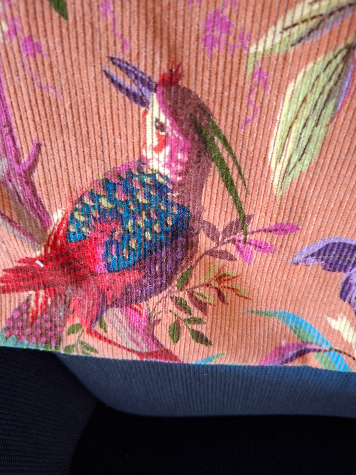Imbarro Corduroy Tas met Exotische Vogels en Bloemen, Ophalen of Verzenden