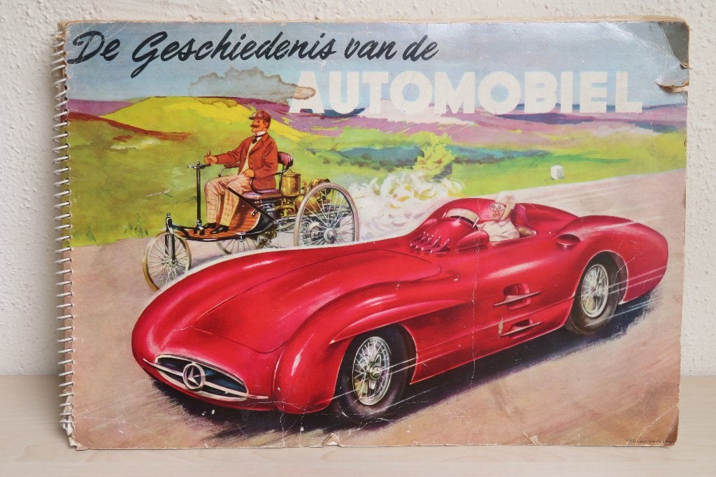 De Geschiedenis van de AUTOMOBIEL. Album + losse plaatjes, Boeken, Ophalen of Verzenden, Gelezen, Piet Olyslager, Plaatjesalbum
