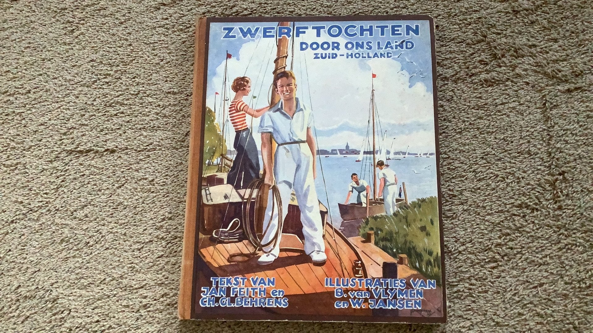 Zwerftochten door ons land, Zuid-Holland. 1934., Boeken, Prentenboeken en Plaatjesalbums, Ophalen of Verzenden, Gelezen, Plaatjesalbum