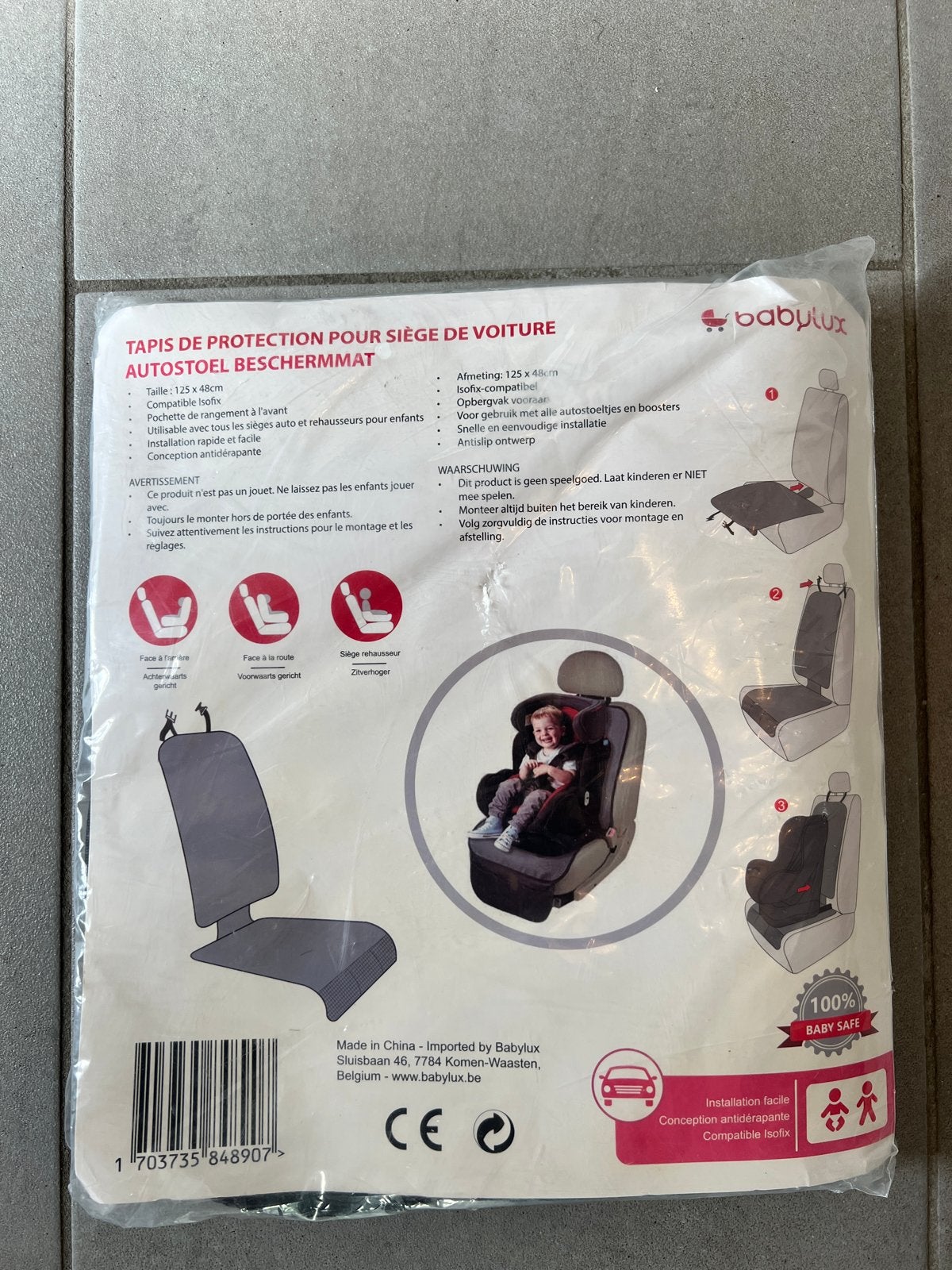 Babylux Autostoel Beschermmat - Nieuw in verpakking, Ophalen of Verzenden, Nieuw, Overige merken