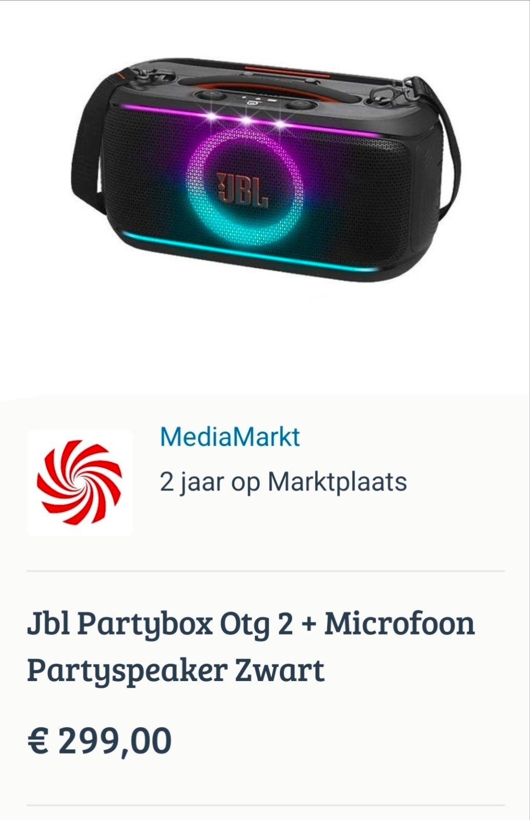 JBL Partybox On-The-Go 2 - Nieuw in doos, Ophalen, Nieuw, JBL