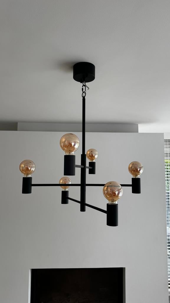 Twee zwarte (hang) lampen - Westwing, Ophalen, Zo goed als nieuw, Metaal