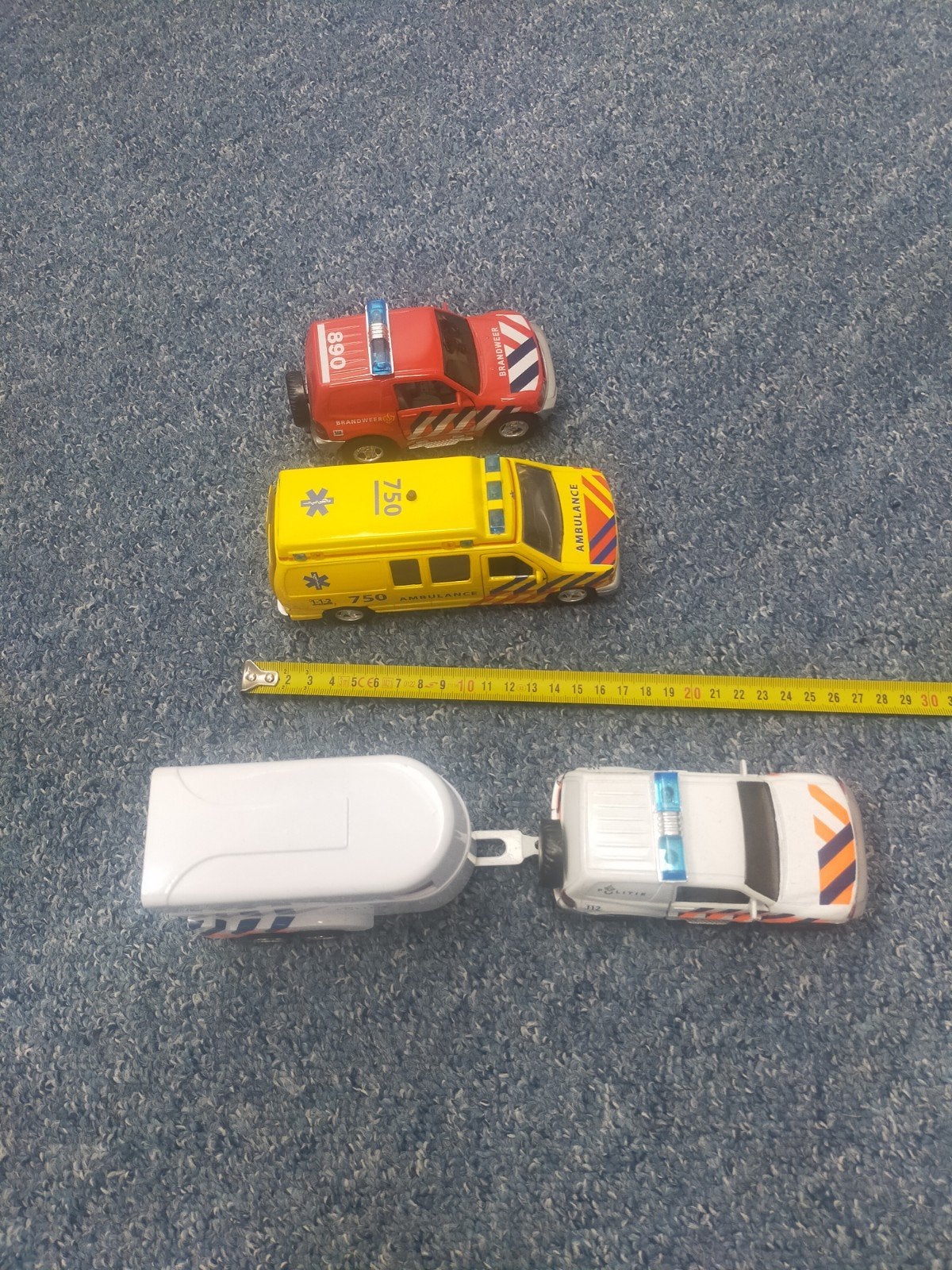 Speelgoed hulpdiensten set: Politie, Ambulance, Brandweer, Ophalen of Verzenden, Gebruikt
