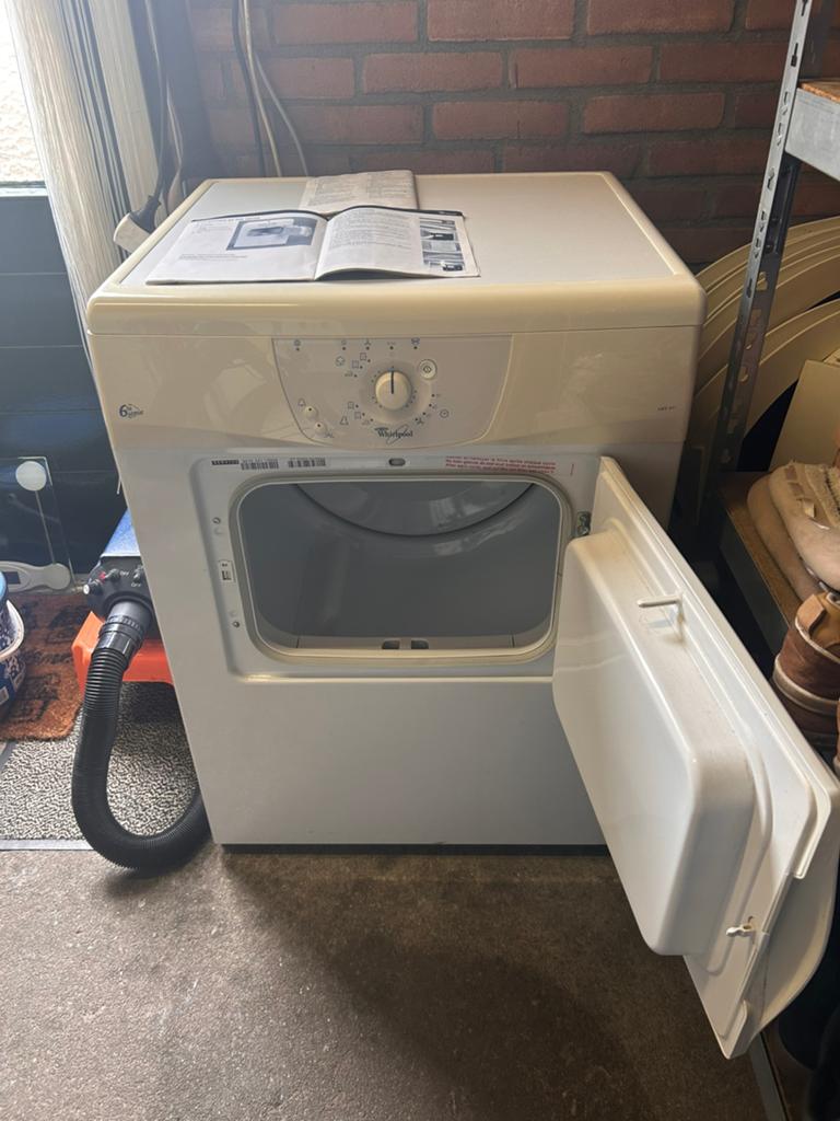 Whirlpool Wasdroger 6th Sense Luchtafvoer, Witgoed en Apparatuur, Wasdrogers, Ophalen, Luchtafvoer, 4 tot 6 kg, Zo goed als nieuw