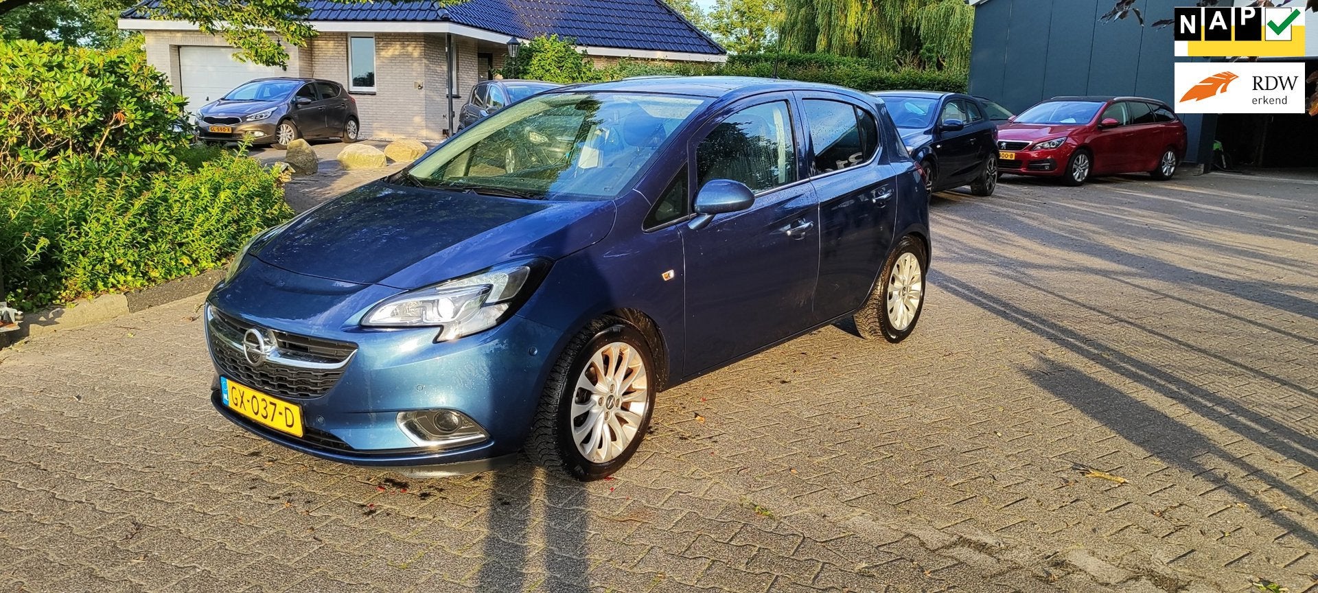 Opel Corsa 1.4 Cosmo bj 2015 automaat, Auto's, 1063 kg, Gebruikt, 4 cilinders, Blauw