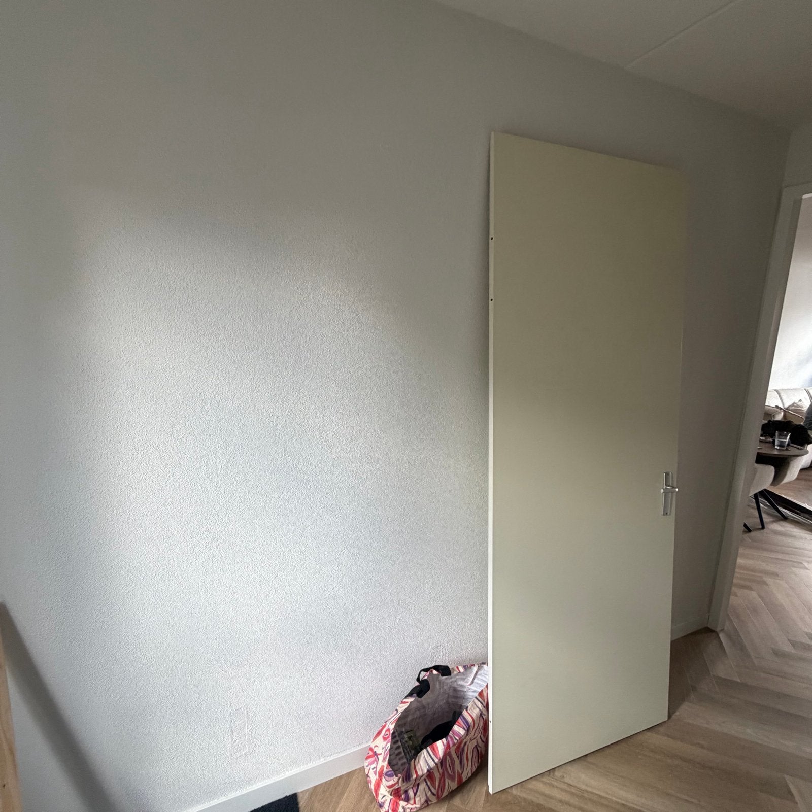 Crèmekleurige binnendeur met klink, Gebruikt, 80 tot 100 cm, Binnendeur, Ophalen of Verzenden