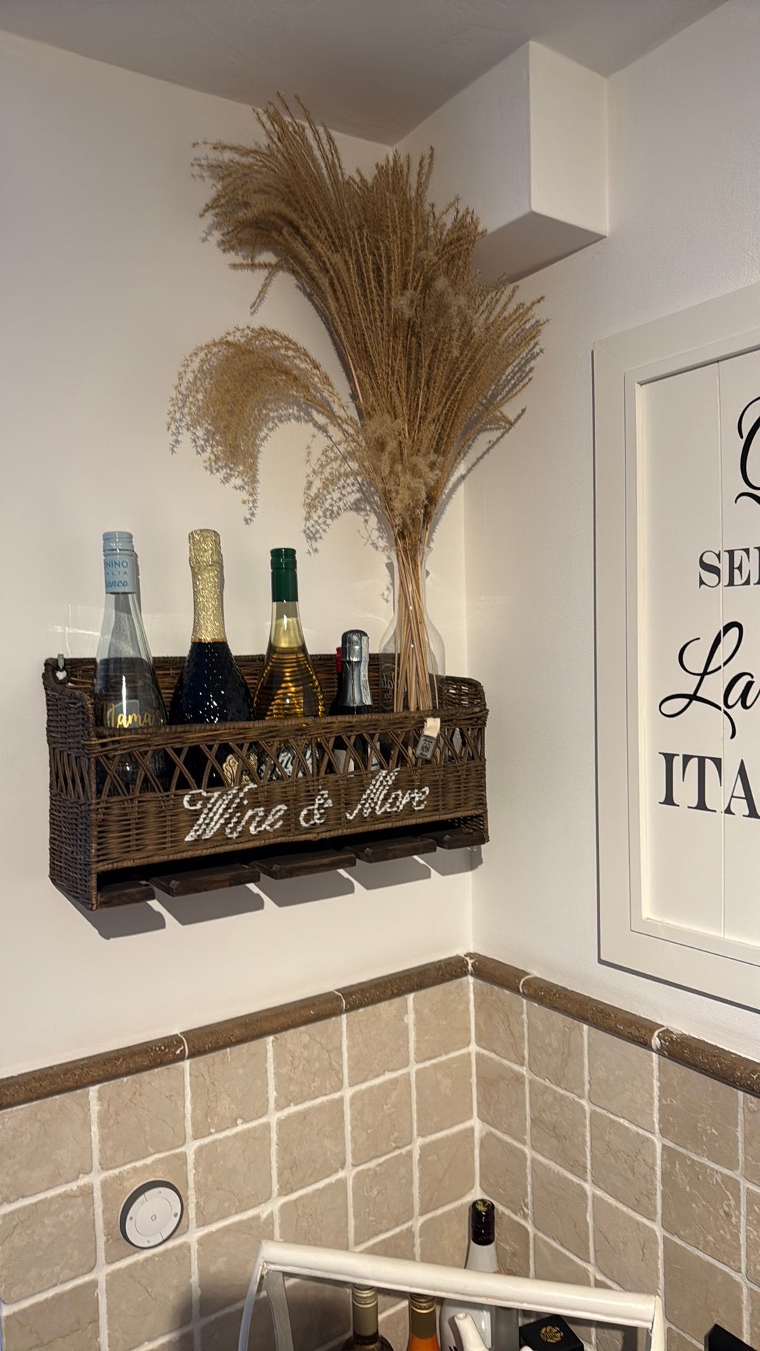 Riviera maison ratan wijnrek, Huis en Inrichting, Ophalen of Verzenden, Zo goed als nieuw, Minder dan 5 flessen