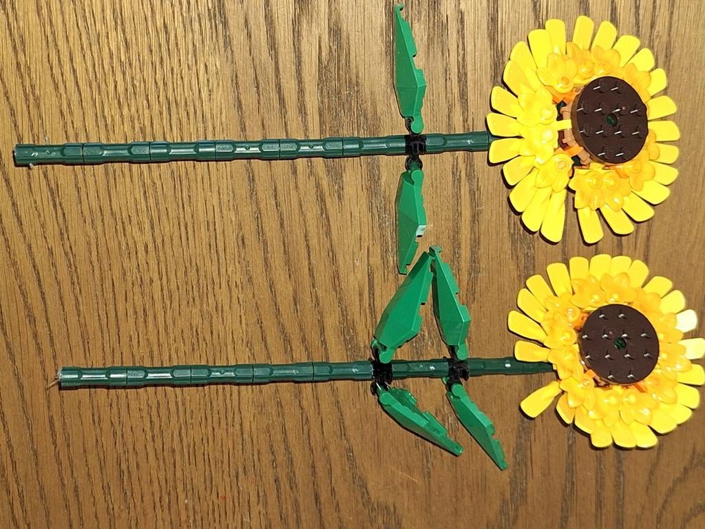 LEGO Zonnebloemen (2 stuks) - Botanische Collectie, Overige thema's, Lego, Ophalen of Verzenden, Zo goed als nieuw