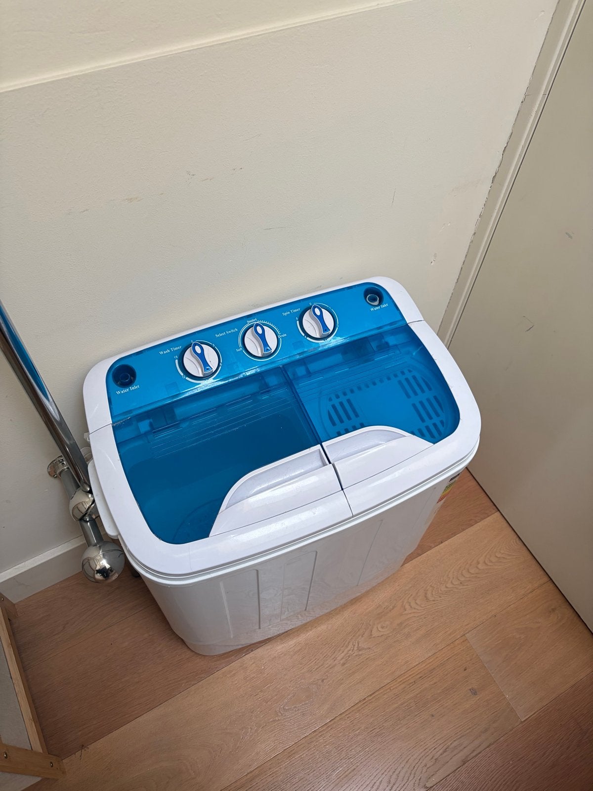 vidaXL Mini wasmachine 5,6 kg, Witgoed en Apparatuur, Ophalen, Minder dan 1200 toeren, Minder dan 85 cm, 4 tot 6 kg
