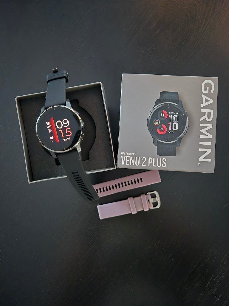 Garmin Venu 2 plus, Sieraden, Tassen en Uiterlijk, Smartwatches, Gebruikt, Hoogte, Zwart, Garmin
