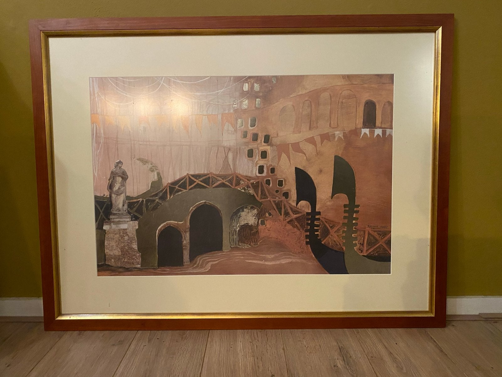 Rosina Wachtmeister - Ponte Veneziano 2 (1992) - Ingelijst, Ophalen, Papier/karton, Ingelijst, Print