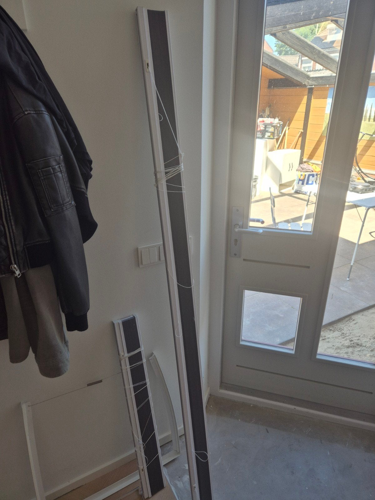 GAMMA dupli plisségordijn lichtdoorlatend antraciet, Huis en Inrichting, Ophalen, Gordijn, Lichtdoorlatend