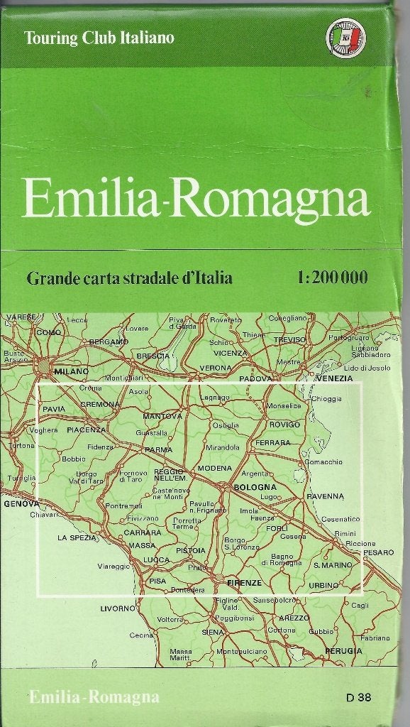 Pl952 plattegrond emilia - romagna 1994  --, Gelezen, Ophalen of Verzenden, Landkaart, 1800 tot 2000