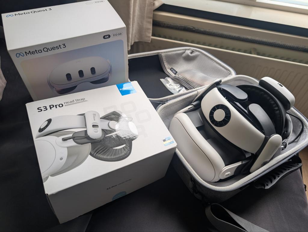 Meta Quest 3 512GB met BoboVR S3 Pro Head Strap als nieuw, Spelcomputers en Games, Virtual Reality, Ophalen, Zo goed als nieuw