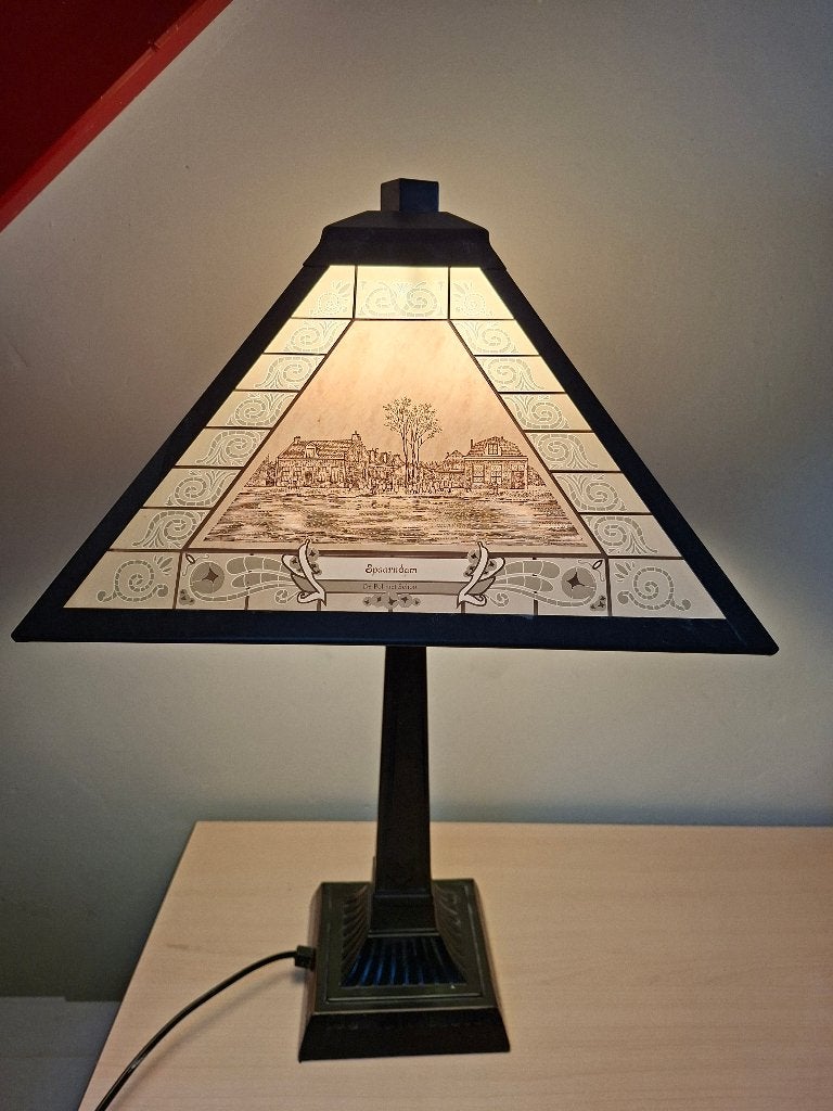 antieke lamp, Ophalen