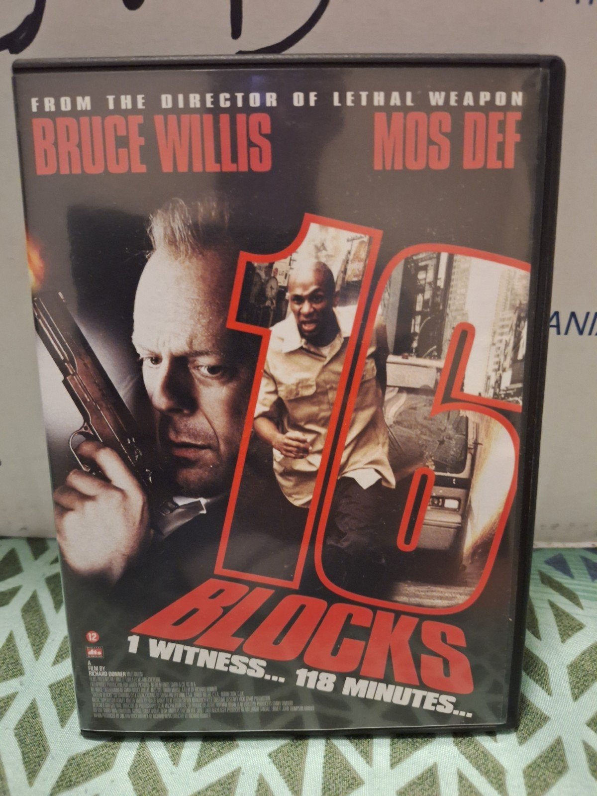 16 Blocks DVD - Actiethriller met Bruce Willis, Nederlands, Actiethriller, Ophalen of Verzenden, Vanaf 12 jaar