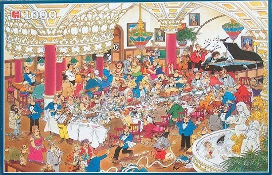 wedding jan van haasteren + 950 stukjes, Ophalen, 500 t/m 1500 stukjes, Zo goed als nieuw, Legpuzzel