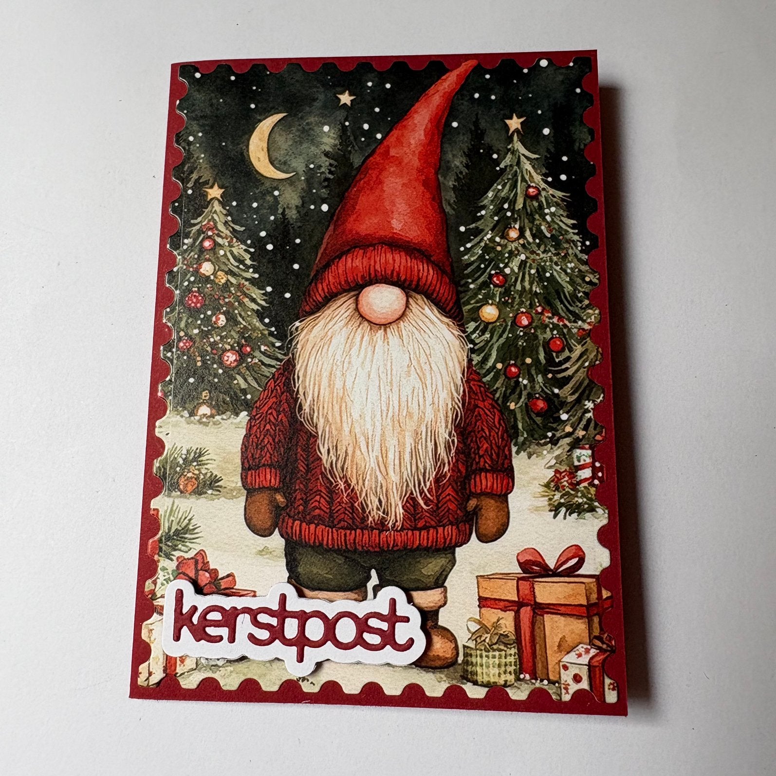 Paper favourites / craftlab kerstkaart gnome 5, Ophalen of Verzenden, Zo goed als nieuw, Overige thema's