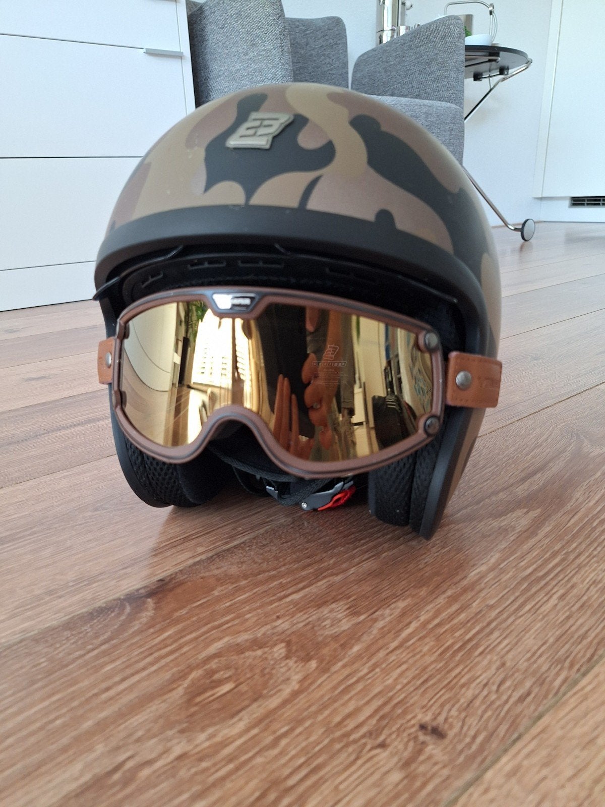 Motorhelm camo maat M 57/58, Ophalen of Verzenden, Tweedehands, M, Overige merken