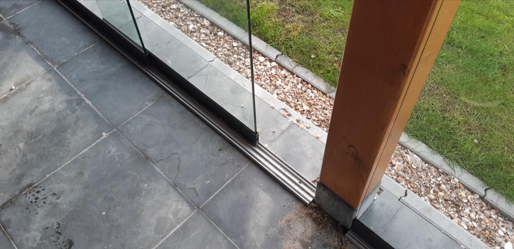 Glazen schuifpuien voor overkapping of tuinhuis, Ophalen, Gebruikt, Overige typen, Glas