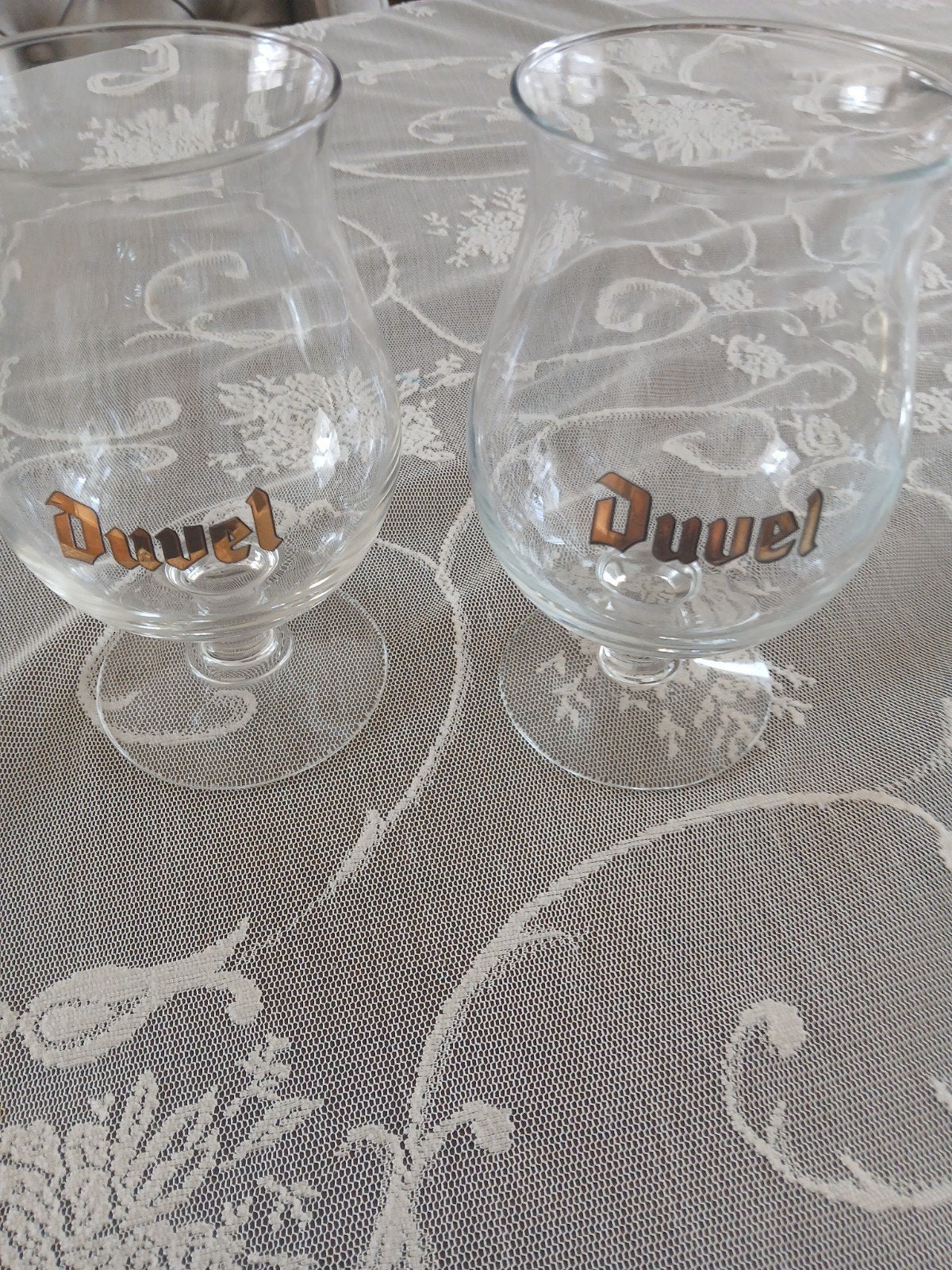 2 Duvel bierglazen, Ophalen, Glas of Glazen, Overige merken, Overige stijlen