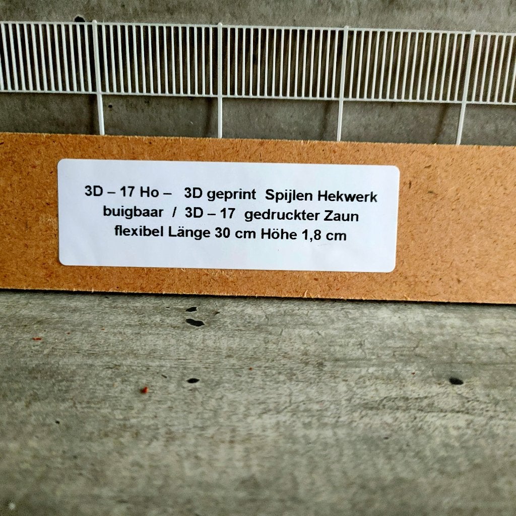 modeltrein 3D – 17 Ho  Spijlen – Hekwerk 3D geprint flexibel, Overige merken, Gelijkstroom, Natuur, Nieuw