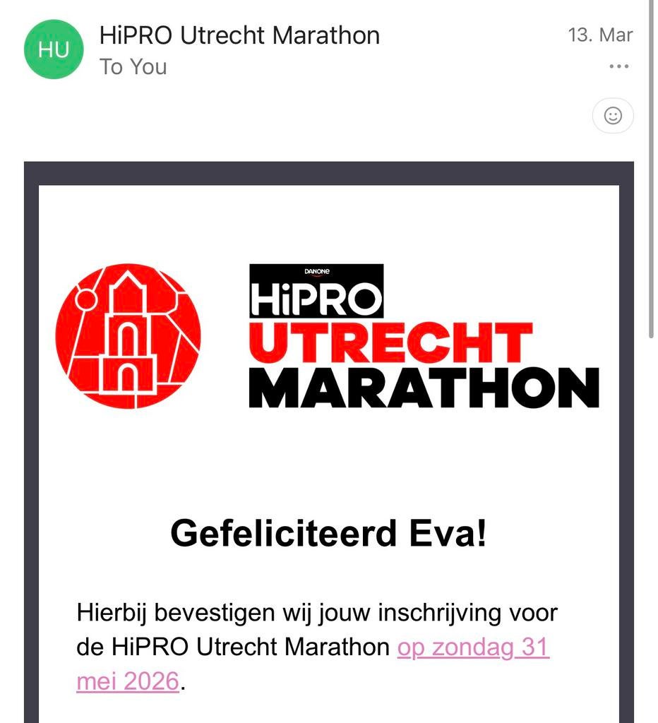 Startbewijs Halve Marathon Utrecht incl. Medaille Gravuur, Eén persoon, Overige soorten