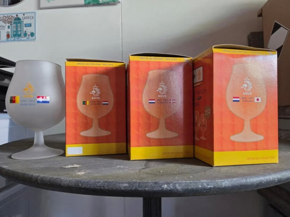 Lipton Ice Tea WK 2010 Limited Edition Glazen Set, Ophalen of Verzenden, Nieuw, Frisdrankglas