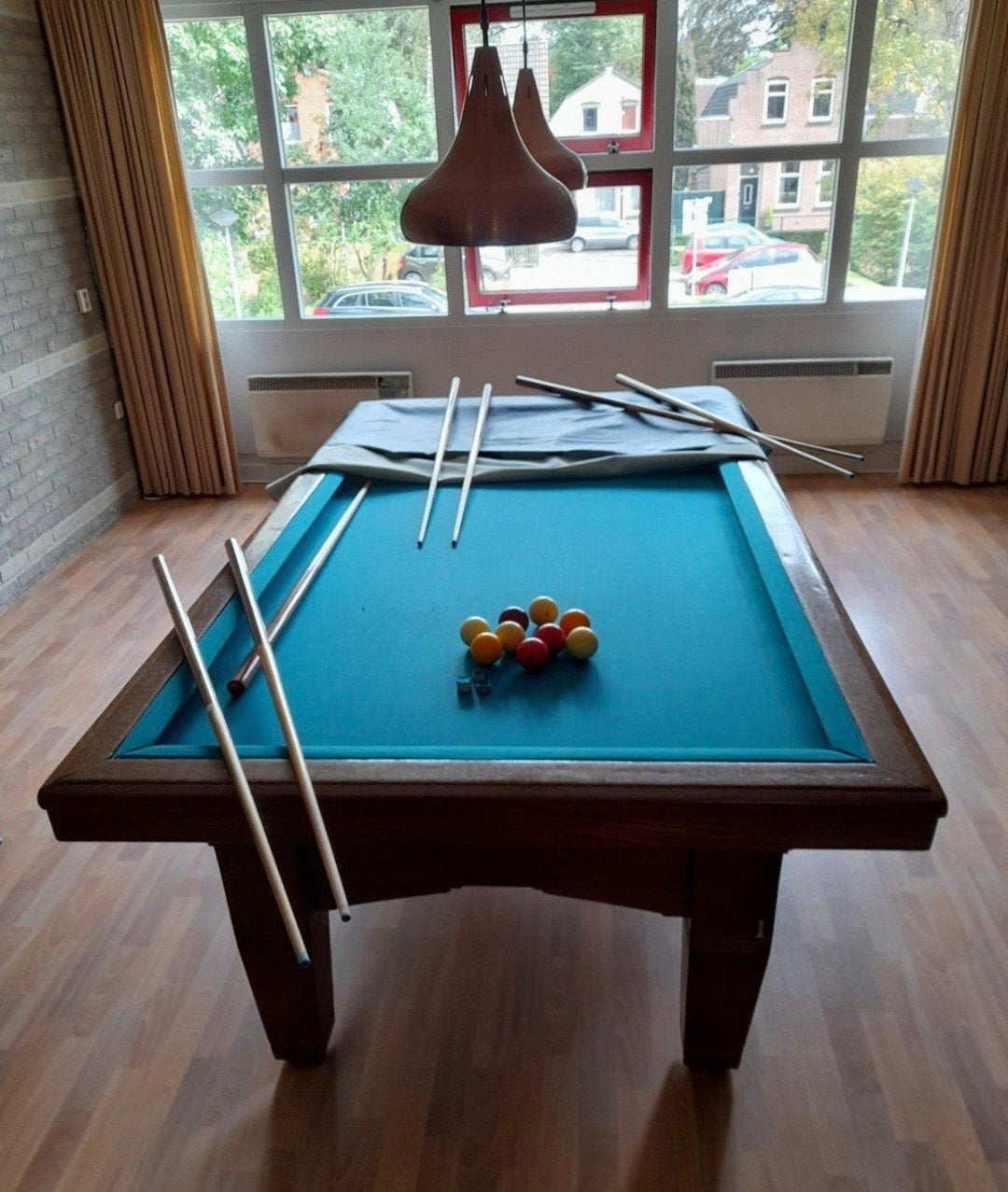 biljarttafel met Iwan Simonis laken, Sport en Fitness, Biljarten en Poolen, Ophalen, Gebruikt, Biljarttafel