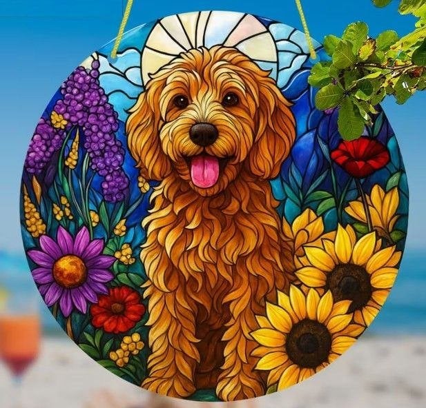 Raamhanger labradoodle - poedel ( kleurrijk ), Verzenden, Meerkleurig, Nieuw, Kunststof