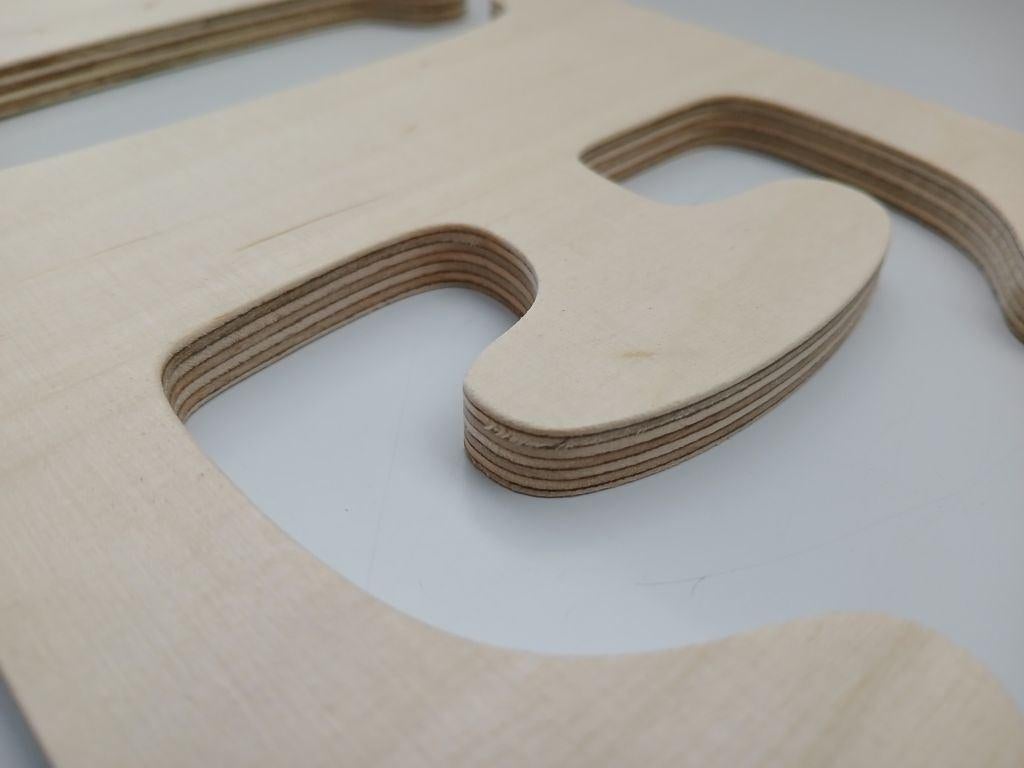 Letters en pictogrammen van berken multiplex, Ophalen of Verzenden, Nieuw