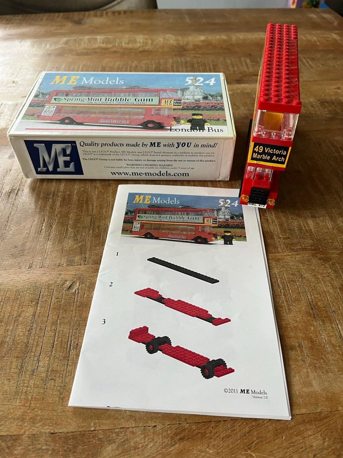 Lego ME Models London Bus 524 - 100% compleet met doos, Ophalen of Verzenden, Zo goed als nieuw, Lego