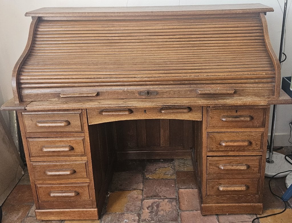 Antiek rolluikbureau, Huis en Inrichting, Ophalen, Gebruikt, Bankers Cabinet