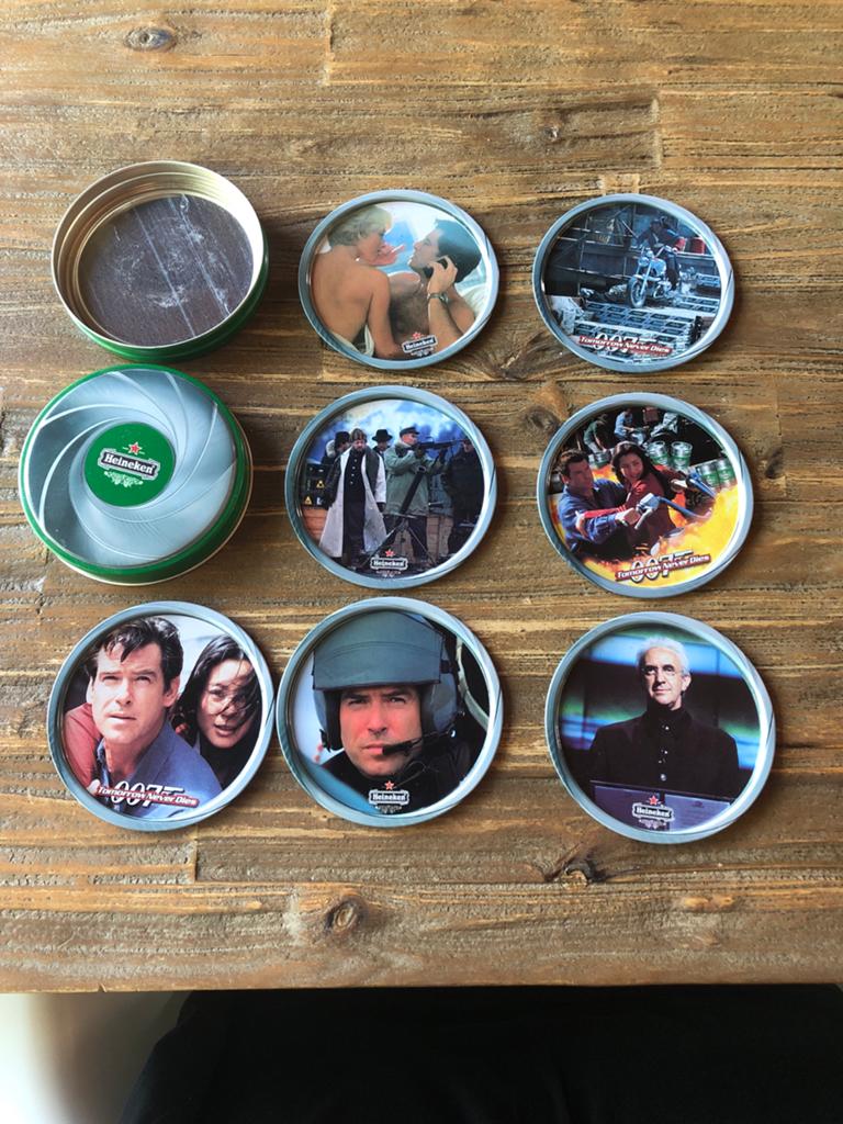 Heineken James Bond Onderzetters - Collectors Item, Verzamelen, Ophalen of Verzenden, Gebruikt, Heineken