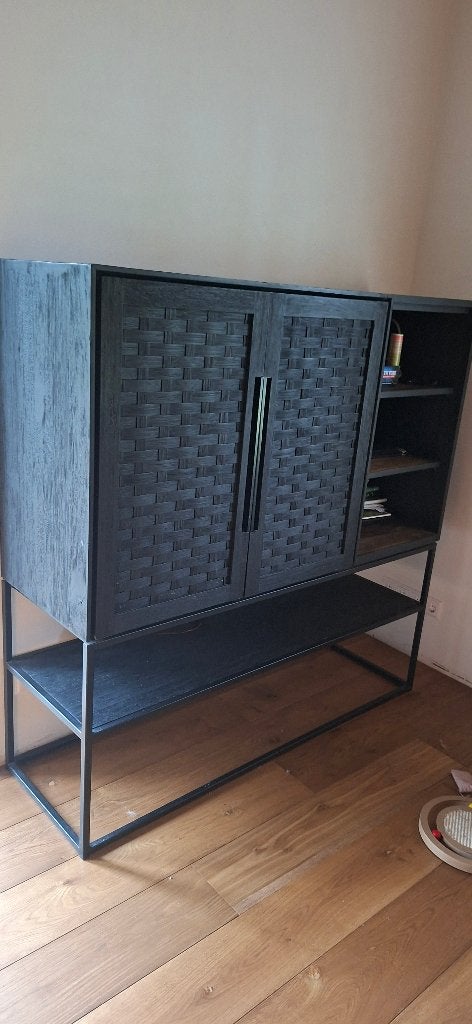 Zwarte kast (merk D-Bodhi), Huis en Inrichting, Ophalen, 150 tot 200 cm, 25 tot 50 cm, Gebruikt