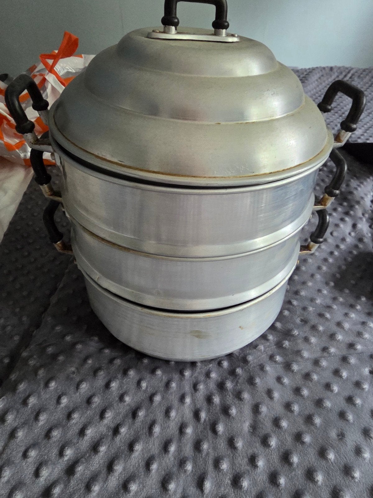 Aluminium Stoompan - 3-laags Stoomkoker, Ophalen of Verzenden, Gebruikt