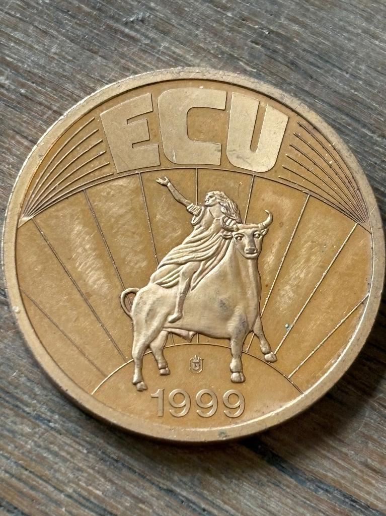 Munt Ecu 1999 Europa, Postzegels en Munten, Ophalen of Verzenden, Overige materialen, Nederland