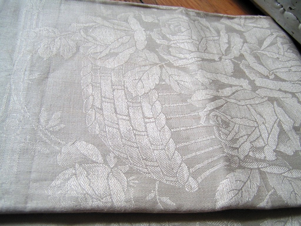 6 zijdendamasten art nouveau antieke handdoeken nr EE 974, Verzenden