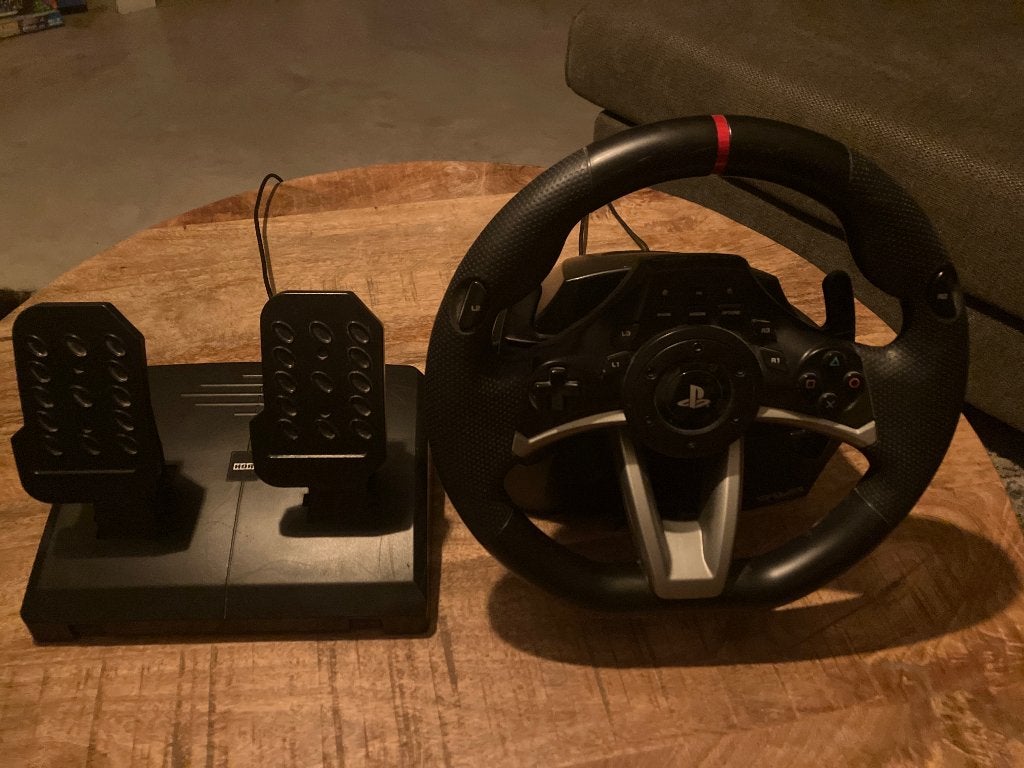 Stuurwiel en pedalen voor PS4 racegames, Ophalen, Gebruikt, Stuur of Pedalen, PlayStation 4