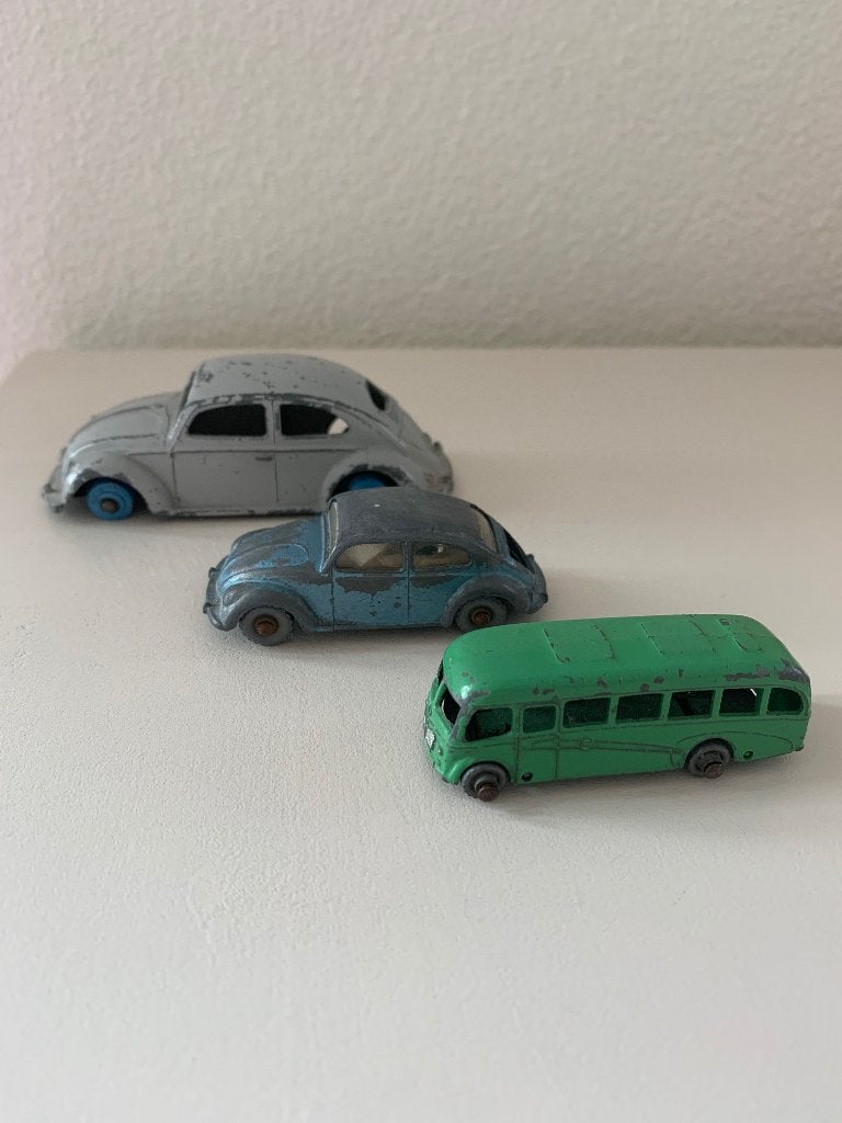 Dinky toy en Lesney volkswagen en bus, Ophalen of Verzenden
