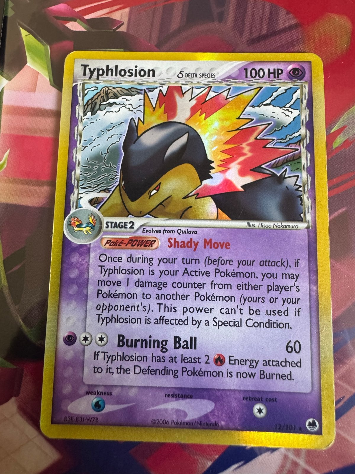 Pokémon Typhlosion DeltaSpecies Holo Dragon Frontiers (2006), Hobby en Vrije tijd, Verzamelkaartspellen | Pokémon, Ophalen of Verzenden