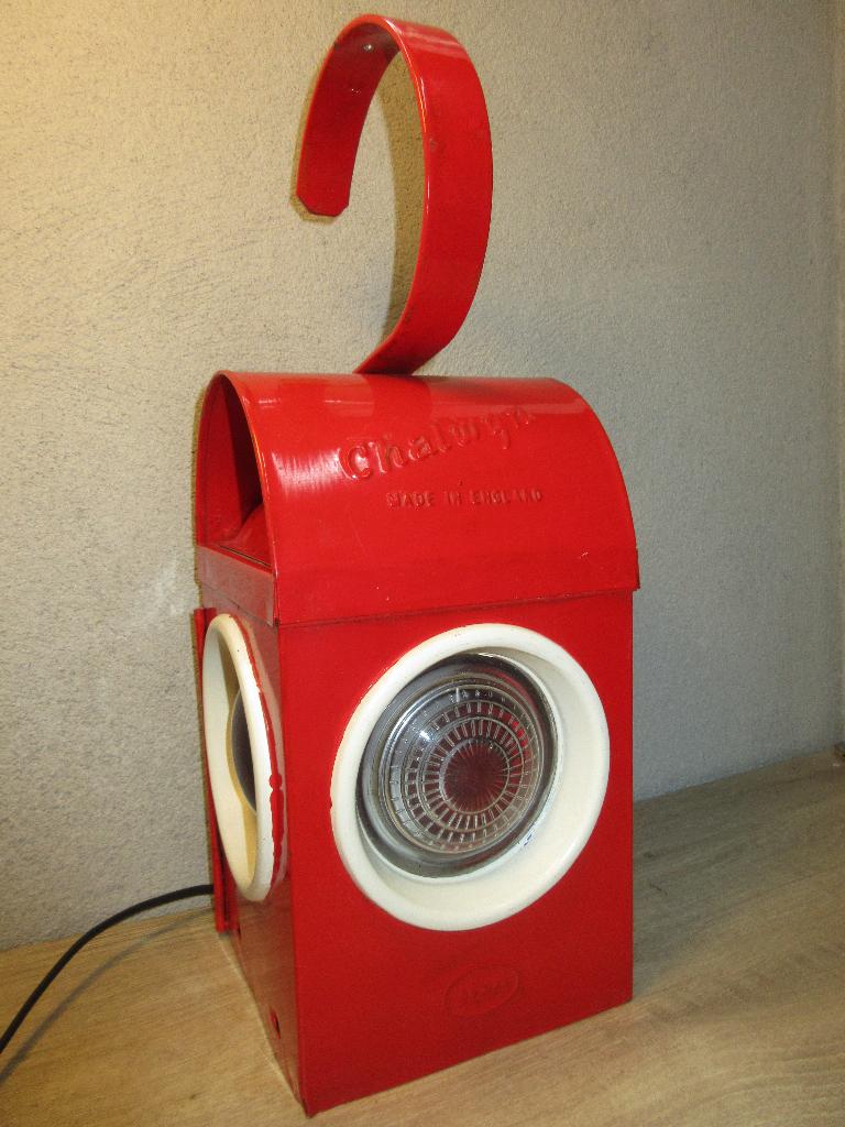 Rode lamp treinlamp Chalwyn seinlamp, Ophalen of Verzenden, Gebruikt, Glas, Minder dan 50 cm
