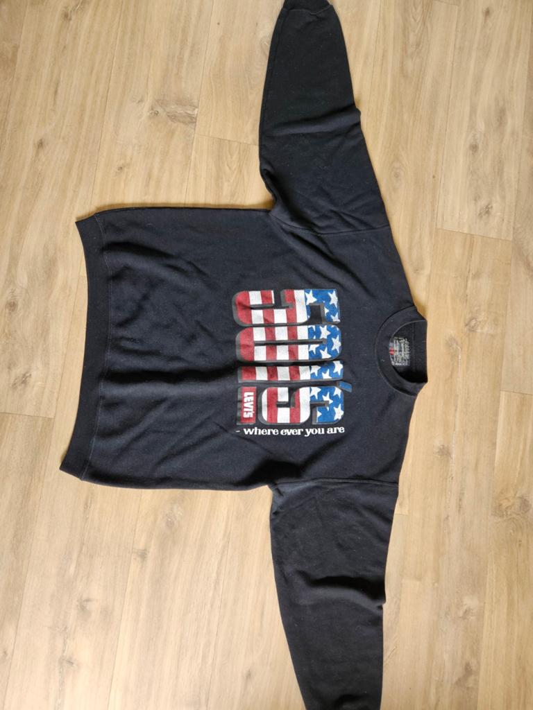 vintage Levi 70-er jaren maat L, Ophalen of Verzenden, Zo goed als nieuw, Blauw